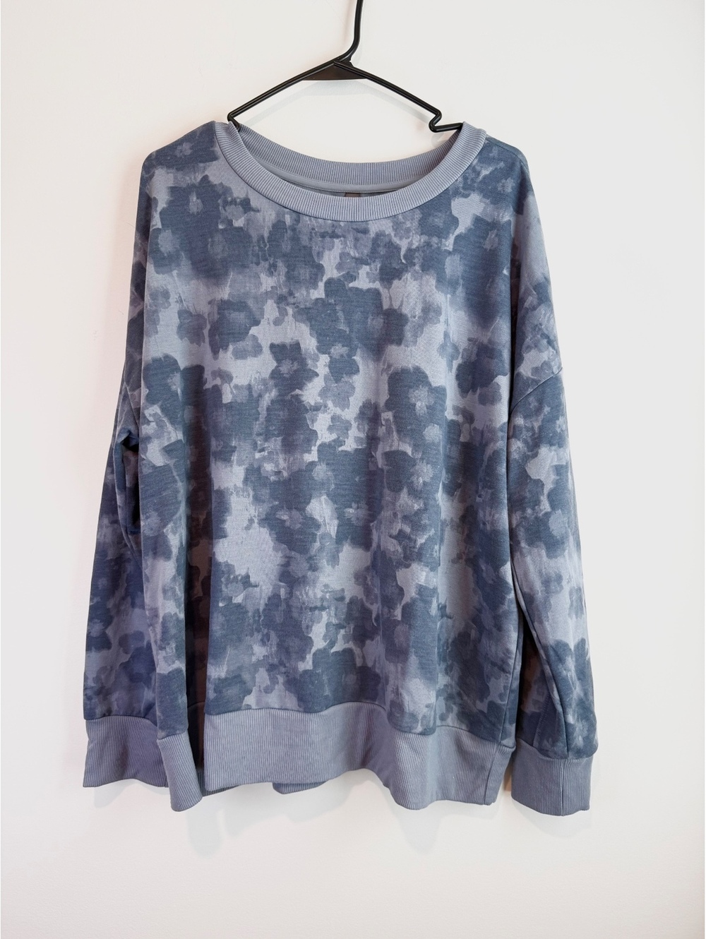 Mondetta XXL Gray Tie-Dye Long Sleeve Sweatshirt